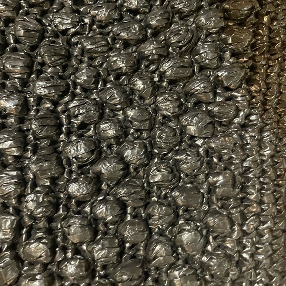 Black raffia vintage clutch - Picture 2 of 10